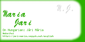maria jari business card